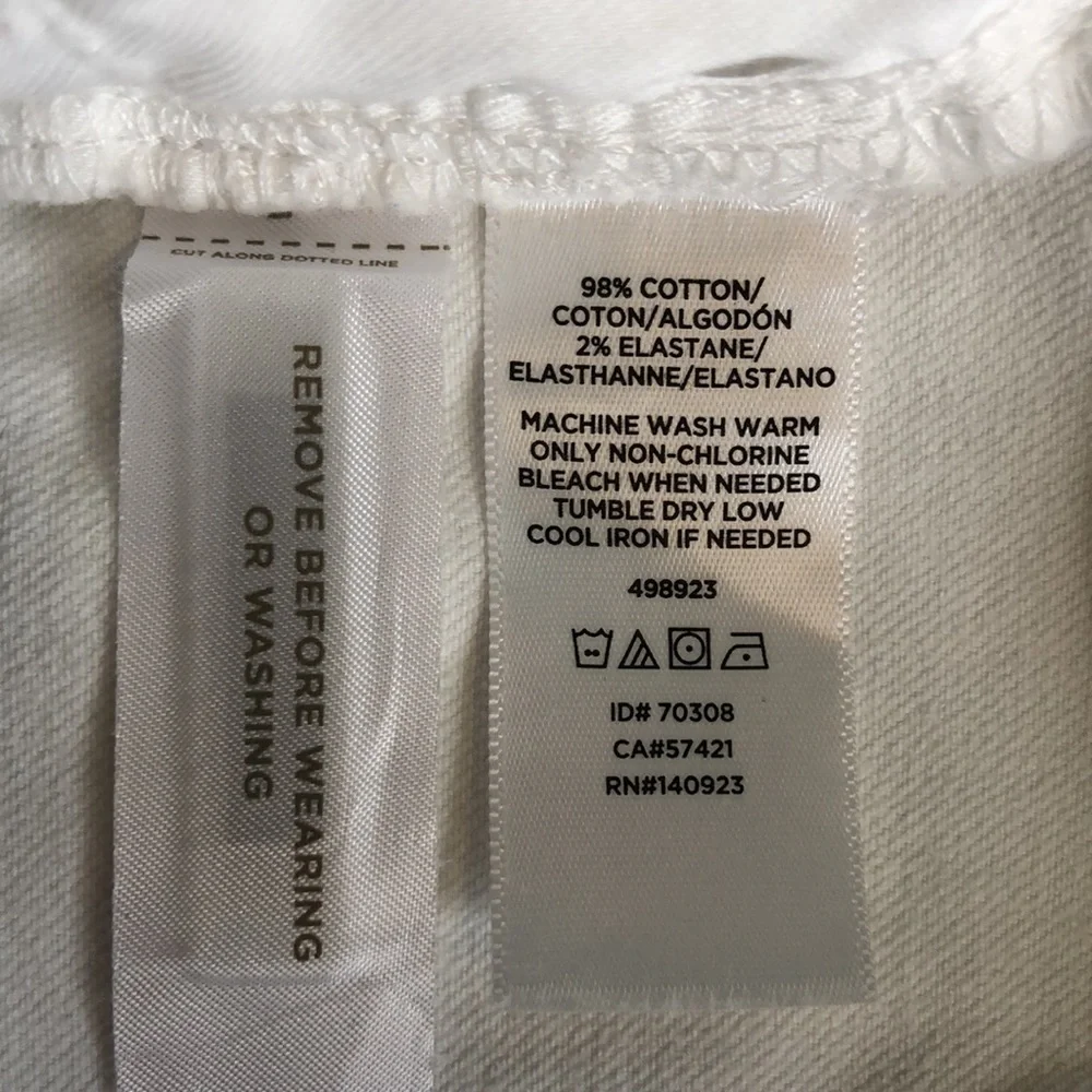 LOFT Made and Loved Modern Slim Pockets White Jean Size 32/14